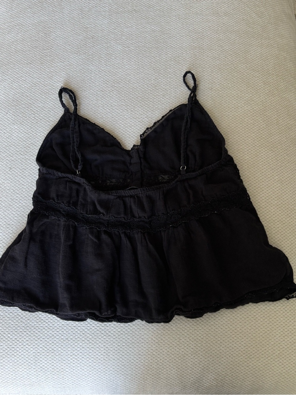 Zara Black Spaghetti Strap Button-Front Tank Top - Picture 5 of 5